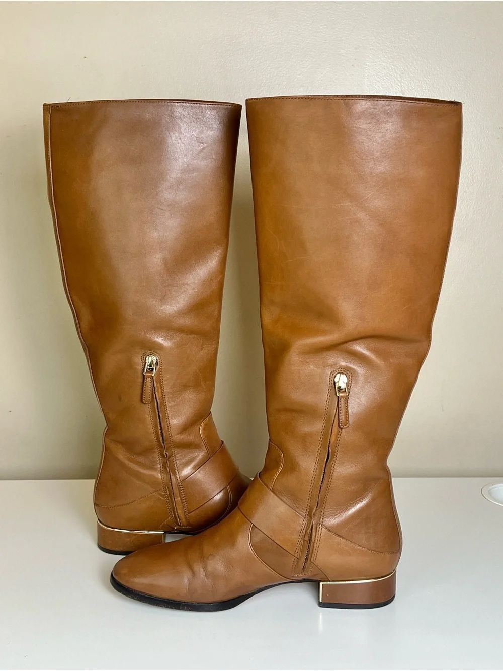 Tory Burch Sofia Brown Leather Knee-High Riding Boots Size 9